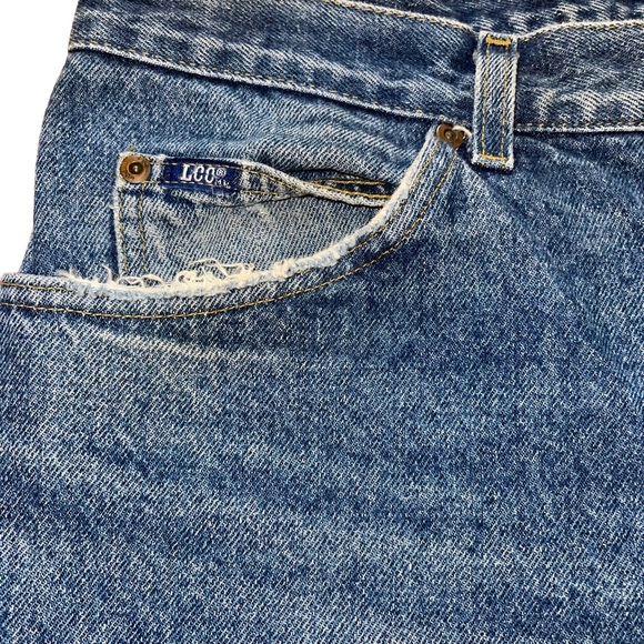 Vintage Lee Men’s Denim Jeans 36 x 30 80’s 90’s Retro Faded Distressed Lee Jeans - Picture 3 of 7